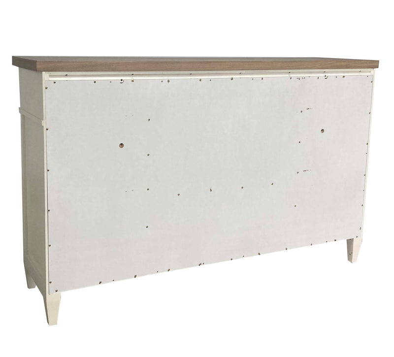 Parker House Americana Modern Bedroom Queen Platform Bed 2 Nightstands and Dresser with Mirror