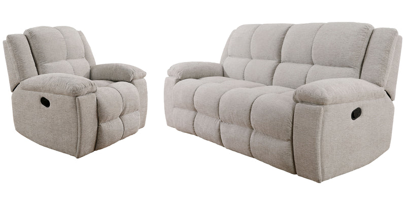 Parker Living Buster - Opal Taupe Manual Reclining Sofa and Recliner