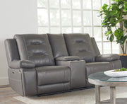 Parker Living Caldwell - Tahoe Charcoal Power Reclining Sofa and Loveseat