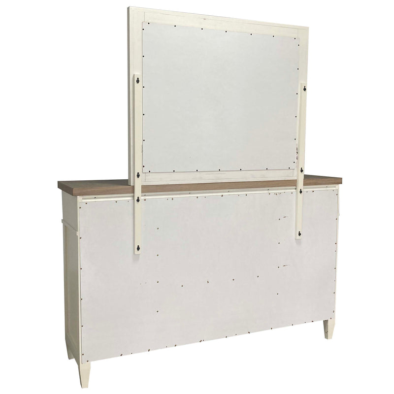 Parker House Americana Modern Bedroom 9 Drawer Dresser and Mirror