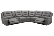 Parker Living Caldwell Fog 6 Piece Modular Power Reclining Sectional with Power Adjustable Headrests