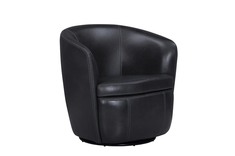 Parker Living Barolo 100% Italian Leather Swivel Club Chair Two Pack