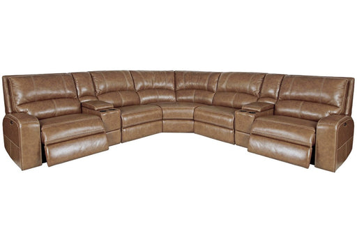 Parker Living Swift - Bourbon 7 Piece Modular Power Reclining Sectional with Power Adjustable Headrests