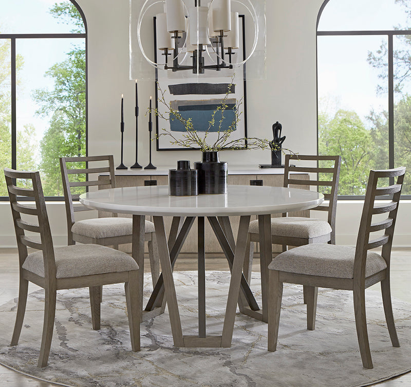 Parker House Pure Modern Dining 54 In. Round Table with Wood Base