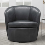 Parker Living Barolo 100% Italian Leather Swivel Club Chair Two Pack