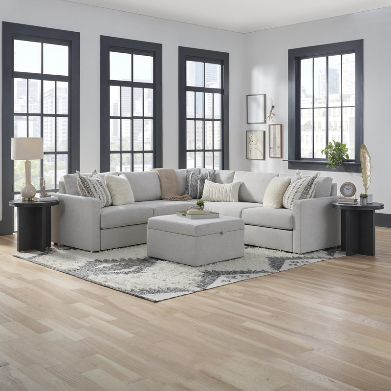 Flex 5-Seat Sectional with Standard Arm and Storage Ottoman - 5000003540