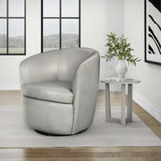 Parker Living Barolo 100% Italian Leather Swivel Club Chair Two Pack