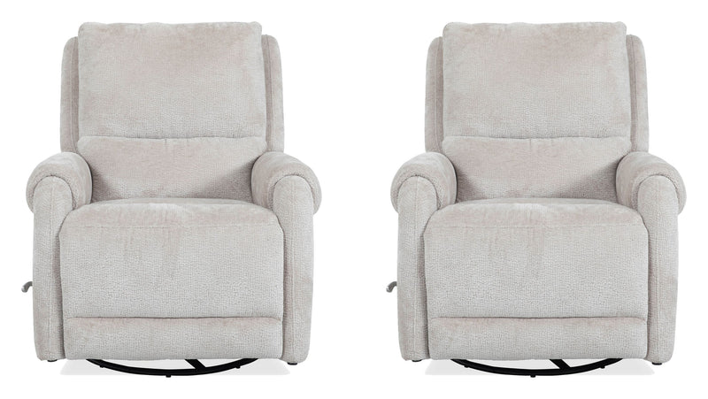 Parker Living Gentry - Ecru Mist Manual Swivel Glider Recliner Two Pack