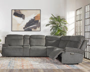 Parker Living Alpine - Airy Midnight 6 Piece Zero Gravity Power Reclining Sectional with Power Adjustable Headrests