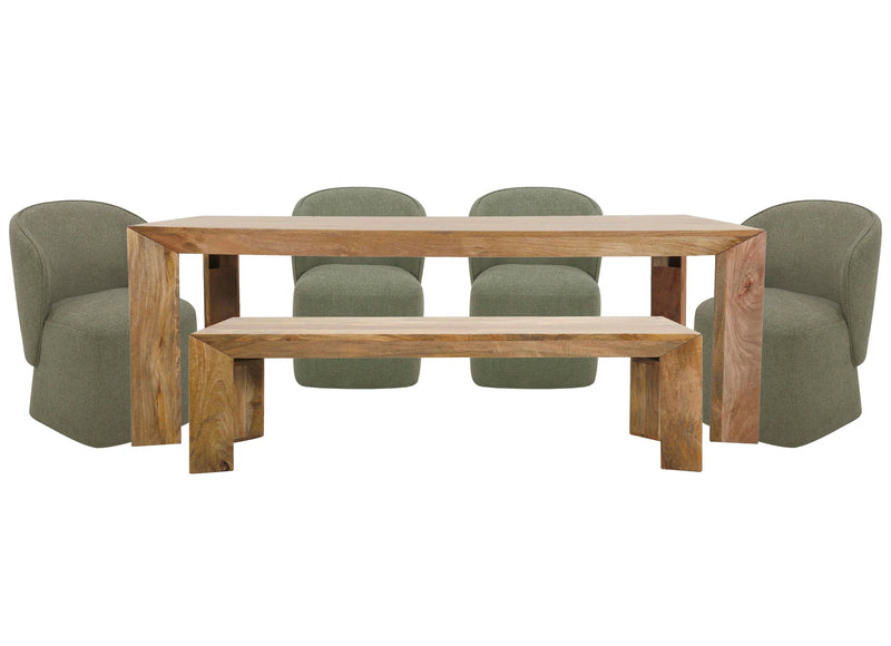 Parker House Crossings - Downtown Dining 86 Inch Rectangular Dining Table With 4 Upholstered Chairs