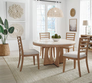 Parker House Escape - Dining 54 In. Round Table with 4 Ladderback Chairs