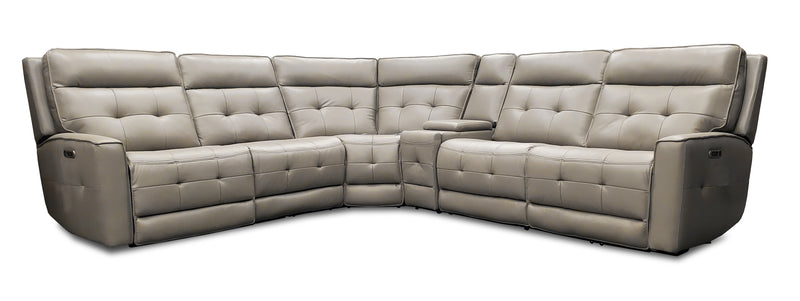 Parker Living Canterbury - Pewter 6 Piece Zero Gravity Modular Power Reclining Sectional