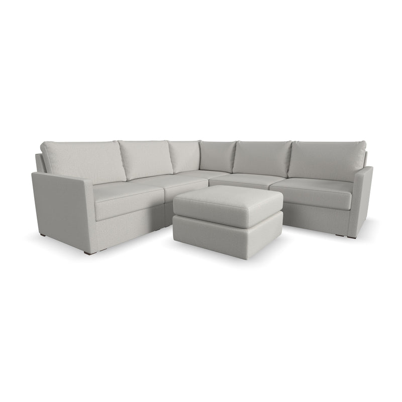 Flex 5-Seat Sectional with Narrow Arm and Ottoman