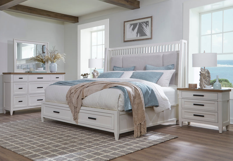 Parker House Americana Modern Bedroom 3 Drawer Nightstand with Charging Station