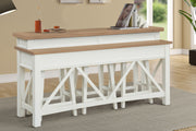 Parker House Americana Modern - Cotton Everywhere Console with 3 Stools