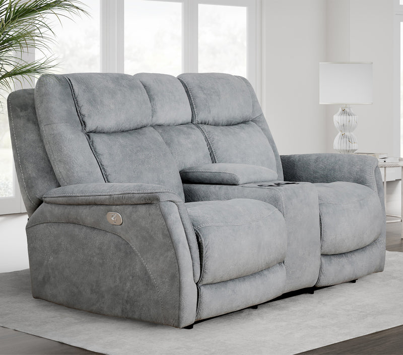 Parker Living Linus - Hudson Grey Power Reclining Sofa and Loveseat