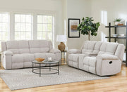 Parker Living Buster - Opal Taupe Manual Reclining Sofa and Loveseat