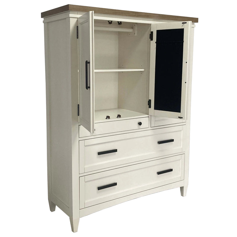 Parker House Americana Modern Bedroom 7 Drawer Door Chest with Workstation