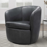 Parker Living Barolo 100% Italian Leather Swivel Club Chair Two Pack