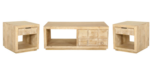 Parker House Laguna Rectangular Storage Cocktail Table with 2 End Tables