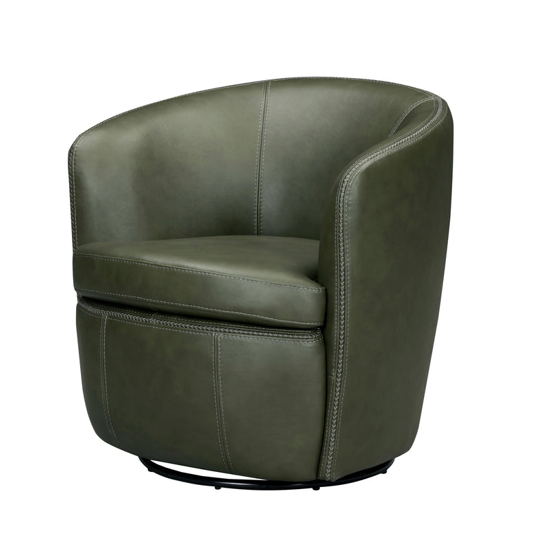 Parker Living Barolo 100% Italian Leather Swivel Club Chair Two Pack
