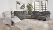Parker Living Alpine - Airy Midnight 6 Piece Zero Gravity Power Reclining Sectional with Power Adjustable Headrests
