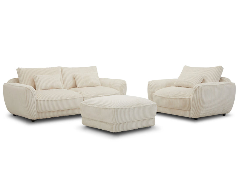 Parker Living Utopia - Mega Ivory Ottoman with Casters