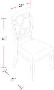 Parker House Sundance Dining - Sandstone Grid Back Dining Chair (2/CTN Sold in pairs)