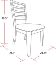 Parker House Escape - Dining Ladder Back Dining Chair (2/CTN Sold in pairs)