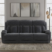 Parker Living Dalton - Lucky Charcoal Power Reclining Sofa with Drop Down Table