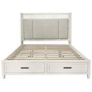 Parker House Americana Modern Bedroom King Shelter Bed 2 Nightstands Dresser with Mirror and Chest
