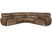 Parker Living Modesto - Sable 7 Piece Modular Power Reclining Sectional with Power Adjustable Headrests
