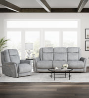 Parker Living Linus - Hudson Grey Power Reclining Sofa and Recliner