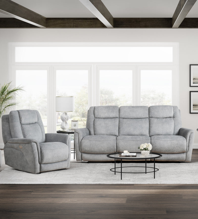 Parker Living Linus - Hudson Grey Power Reclining Sofa and Recliner