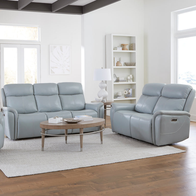 Parker Living Cascade - Seamist Grey Power Reclining Sofa and Loveseat