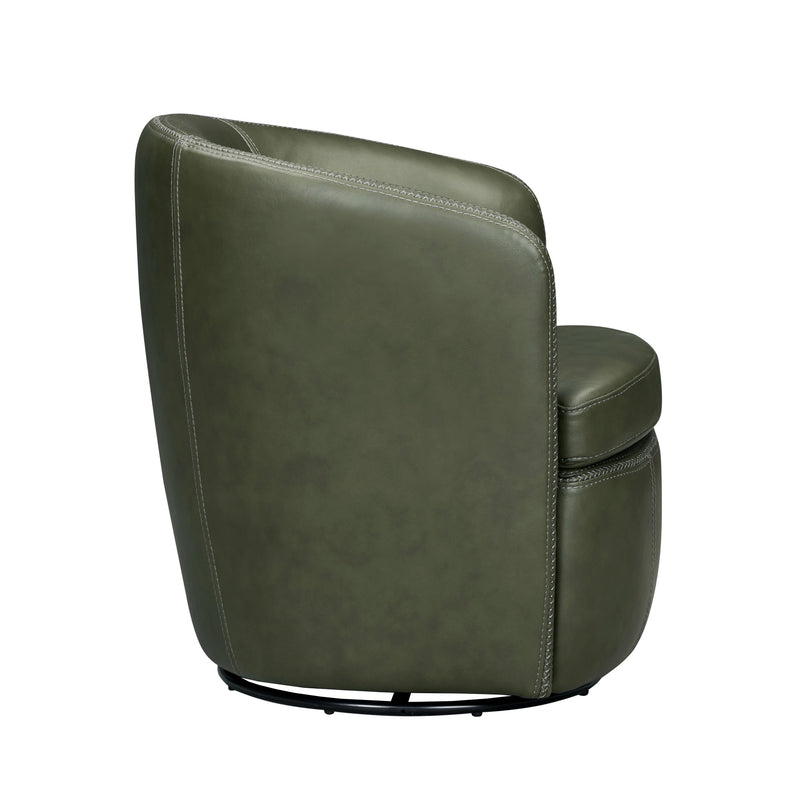 Parker Living Barolo 100% Italian Leather Swivel Club Chair Two Pack