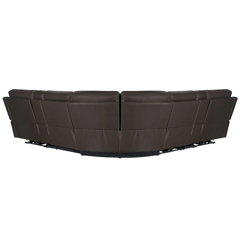 Parker Living Easton - Steamboat Brown 7 Piece Zero Gravity Power Reclining Sectional with Power Adjustable Headrests