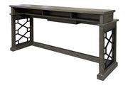 Parker House Sundance - Smokey Grey Cocktail Table with 2 Chairside Tables and Console Table with 3 Stools