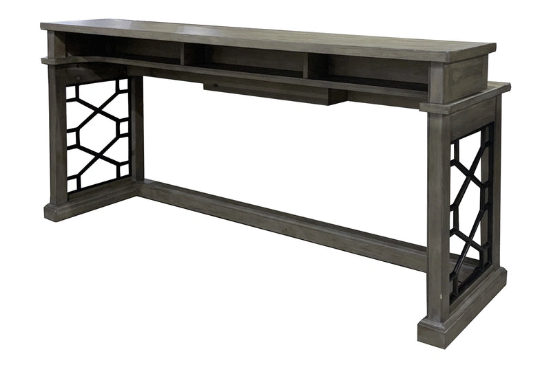 Parker House Sundance - Smokey Grey Cocktail Table with 2 Chairside Tables and Console Table with 3 Stools