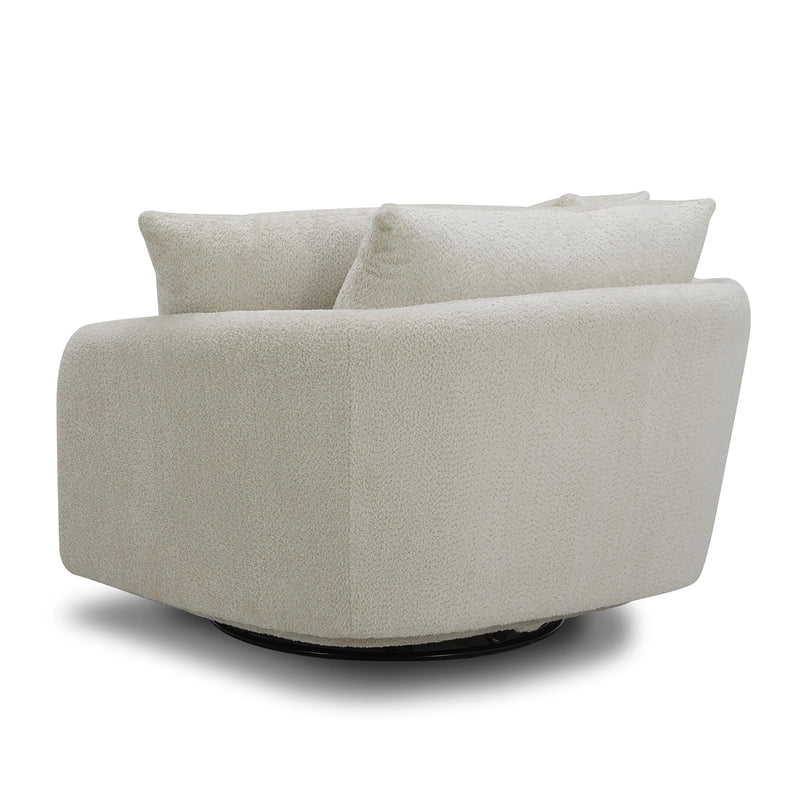 Parker Living Boomer Large Swivel Chair with 2 Toss Pillows