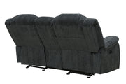 Parker Living Bolton - Misty Storm Glider Reclining Console Loveseat