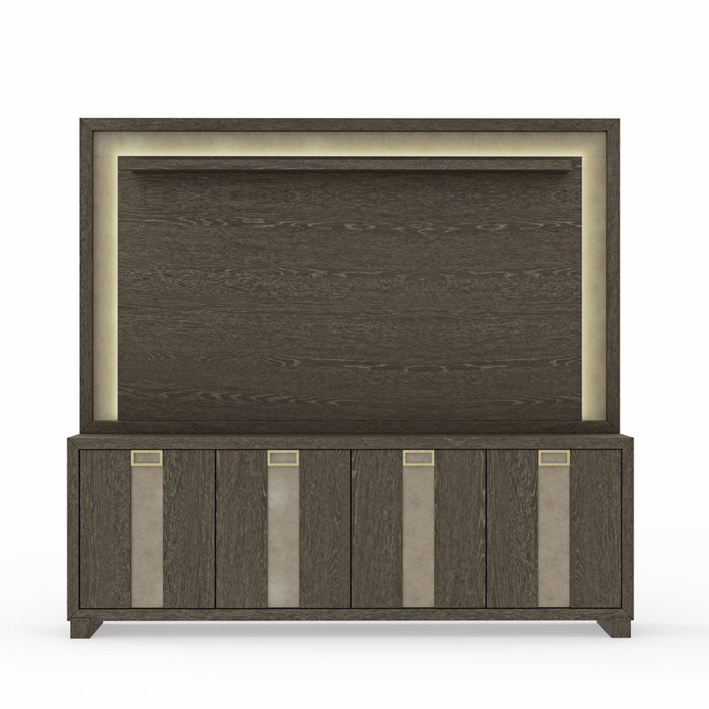 Parker House Ascent 90 in. TV Console with Hutch and Back Panel
