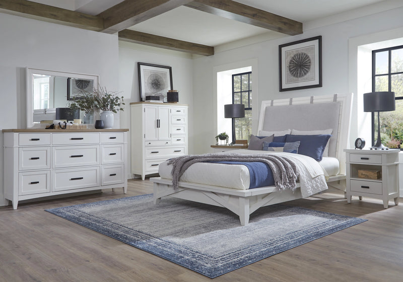 Parker House Americana Modern Bedroom 7 Drawer Door Chest with Workstation
