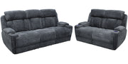Parker Living Dalton - Lucky Charcoal Power Reclining Sofa and Loveseat