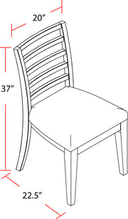 Parker House Pure Modern Dining Ladderback Chair (2/CTN Sold in pairs)