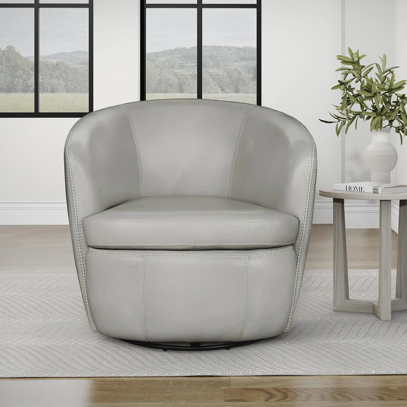 Parker Living Barolo 100% Italian Leather Swivel Club Chair Two Pack