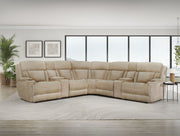 Parker Living Dalton 7 Piece Modular Power Reclining Sectional with Power Adjustable Headrests