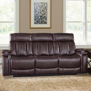 Parker Living Royce - Fantom Brown Power Reclining Sofa with Drop Down Console