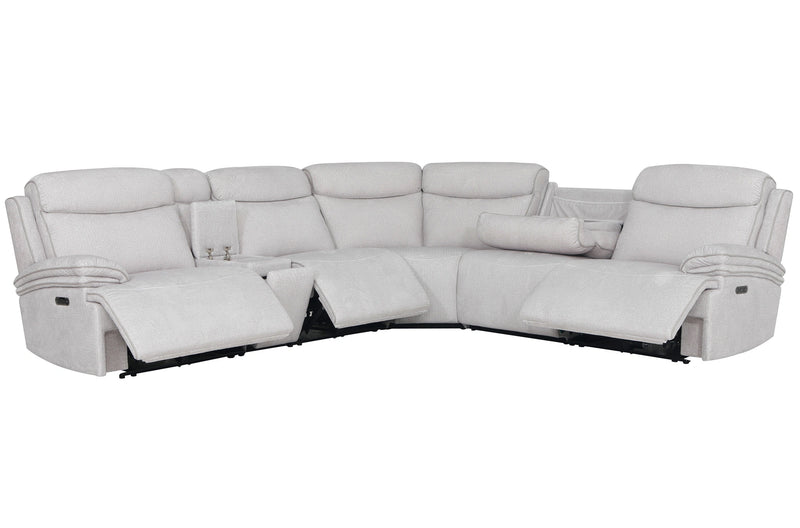 Parker Living Alpine - Airy Midnight 6 Piece Zero Gravity Power Reclining Sectional with Power Adjustable Headrests