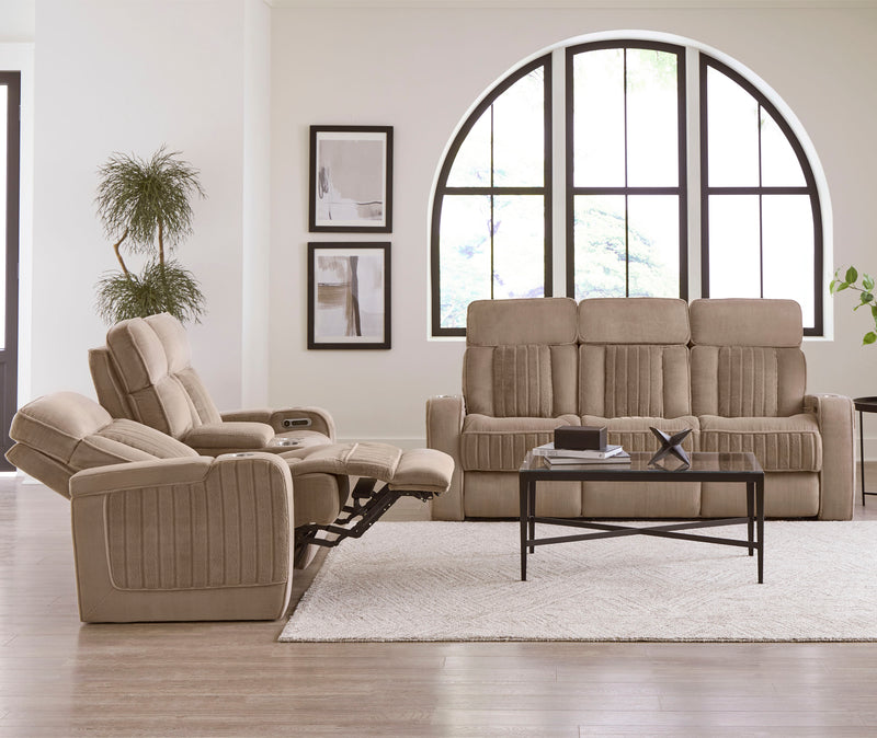 Parker Living Equinox - Mushroom Power Reclining Sofa and Loveseat